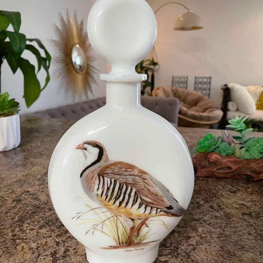 Vintage Field Birds Decanter